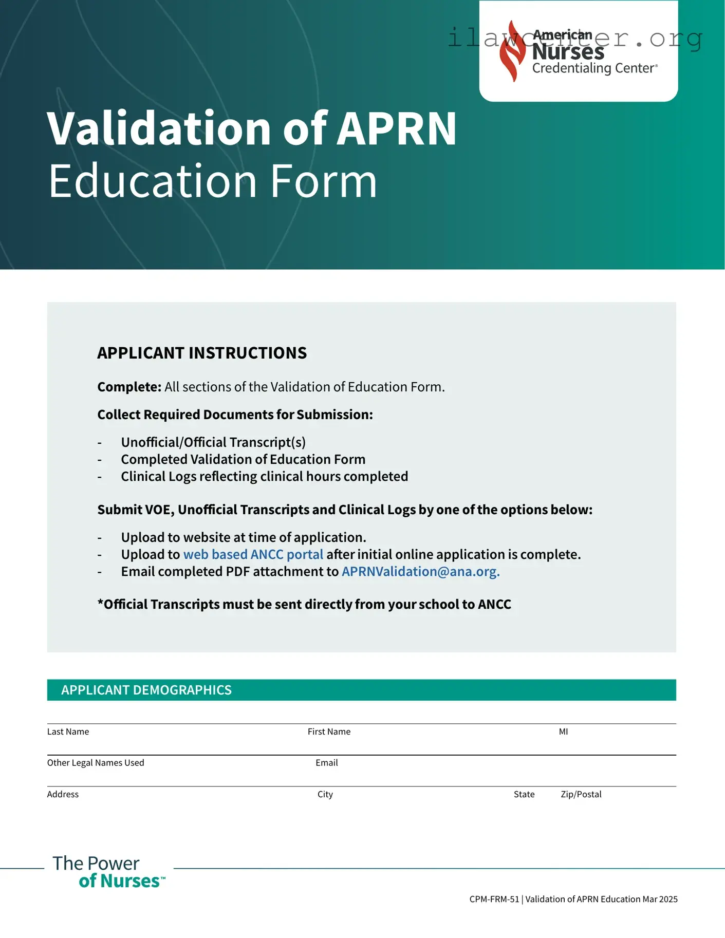 Ancc Certification Verification PDF Template