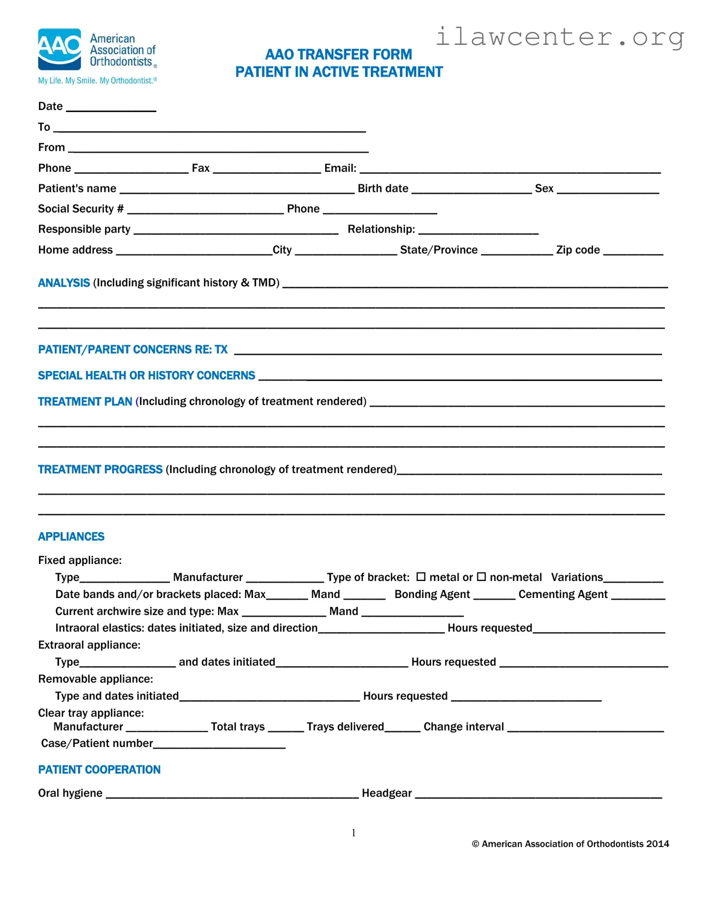Aao Transfer PDF Template