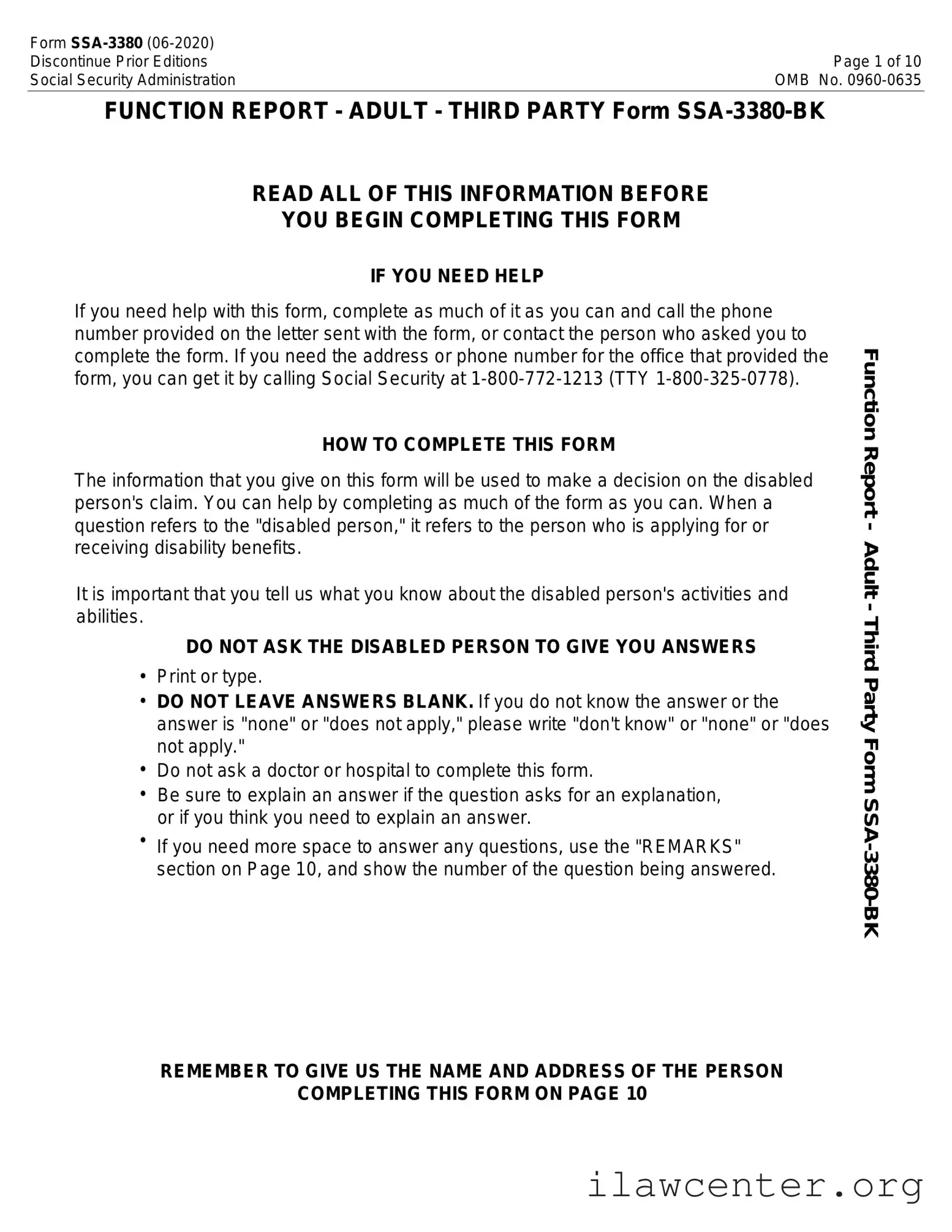 SSA SSA-3380-BK PDF Template