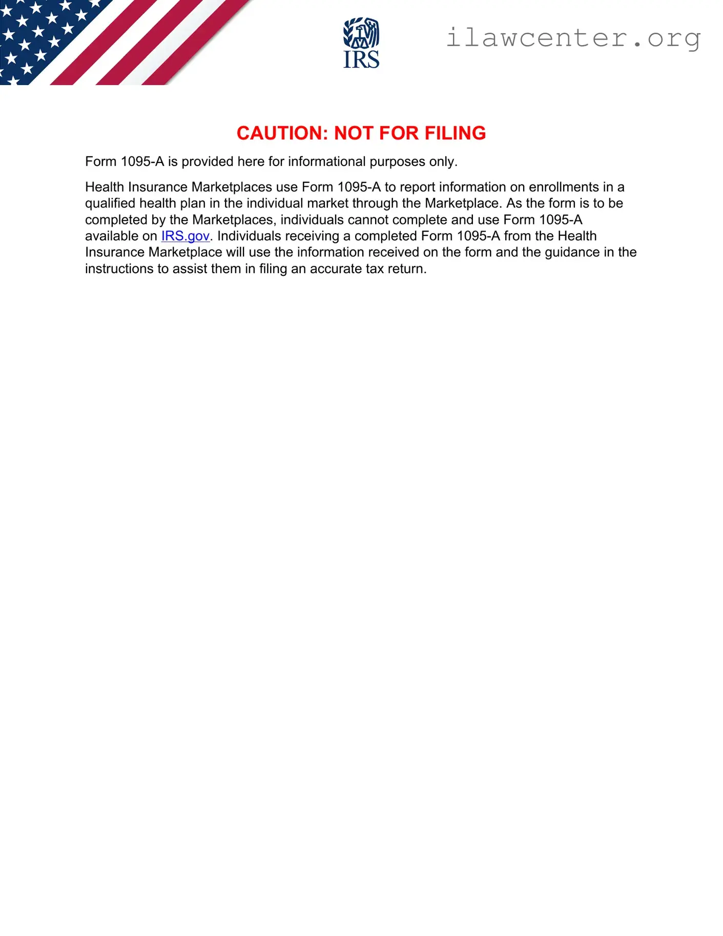 IRS 1095-A PDF Template