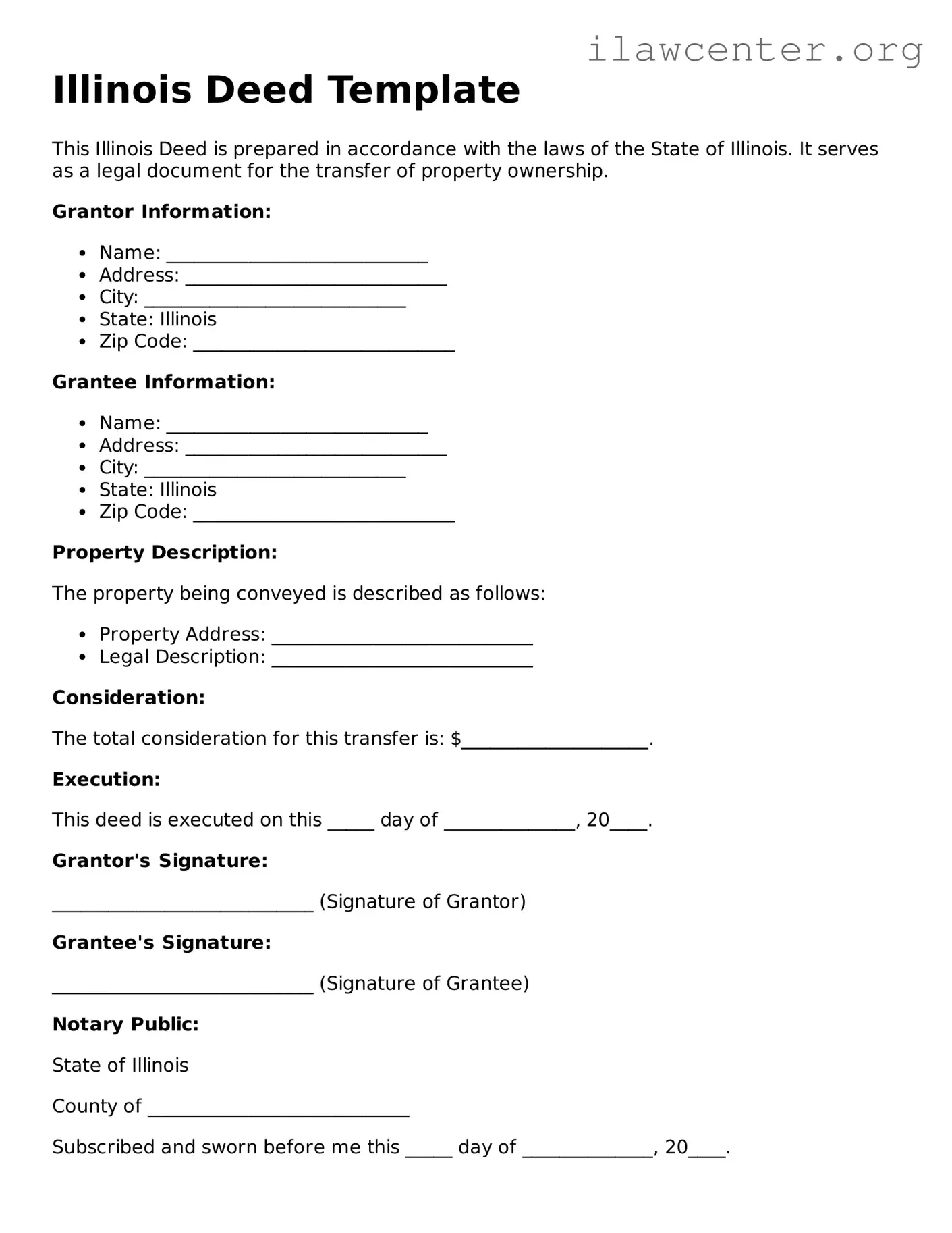 Attorney-Verified  Deed Document for Illinois