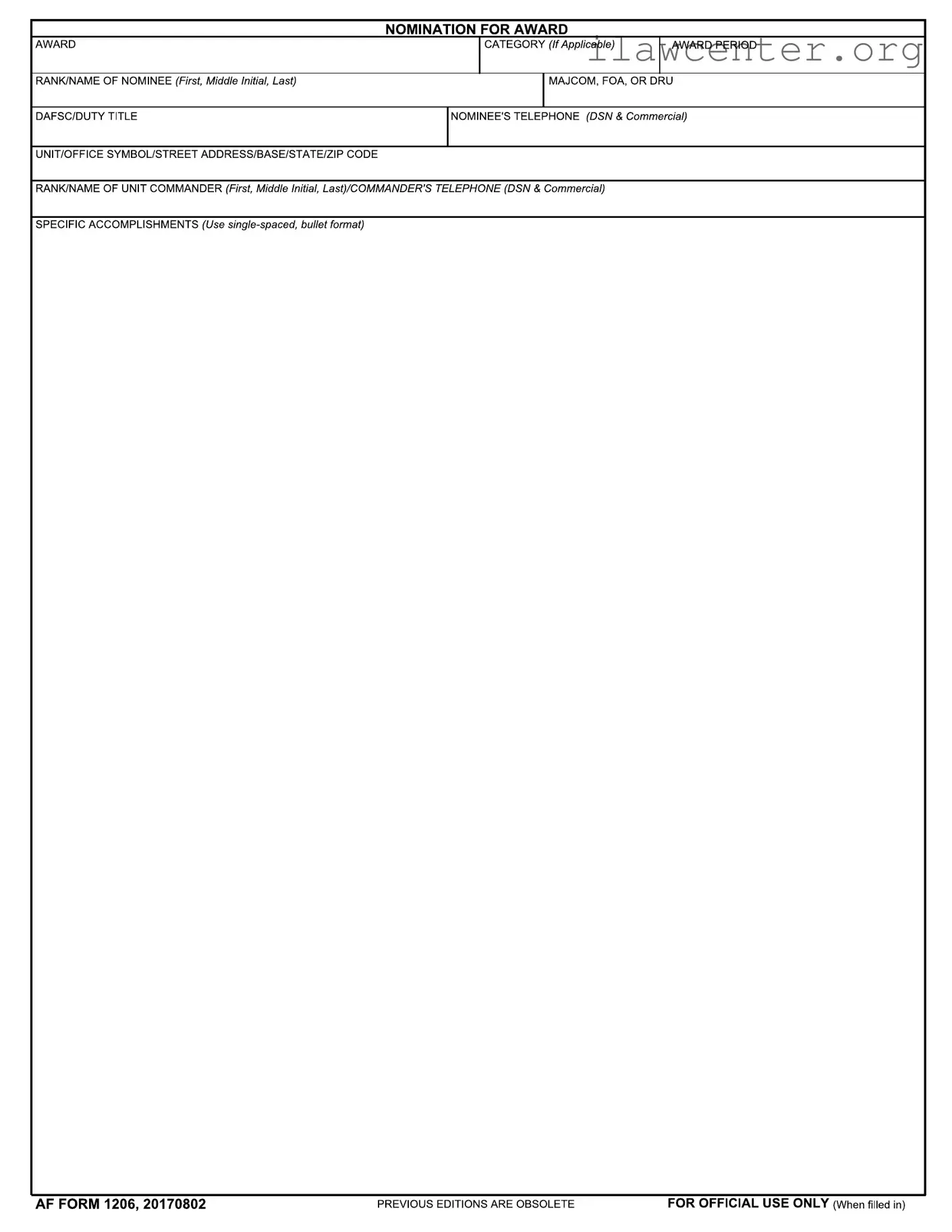Af 1206 PDF Template