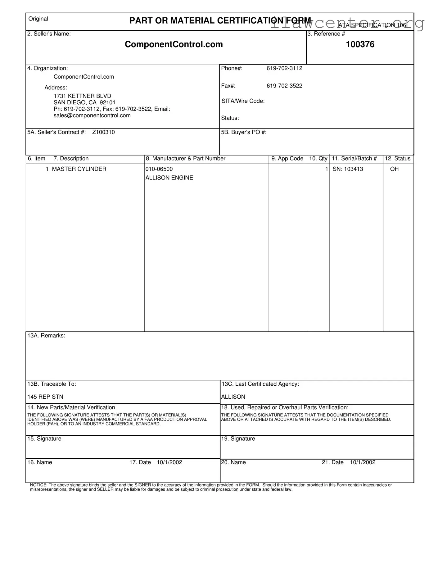 Ata 106 PDF Template