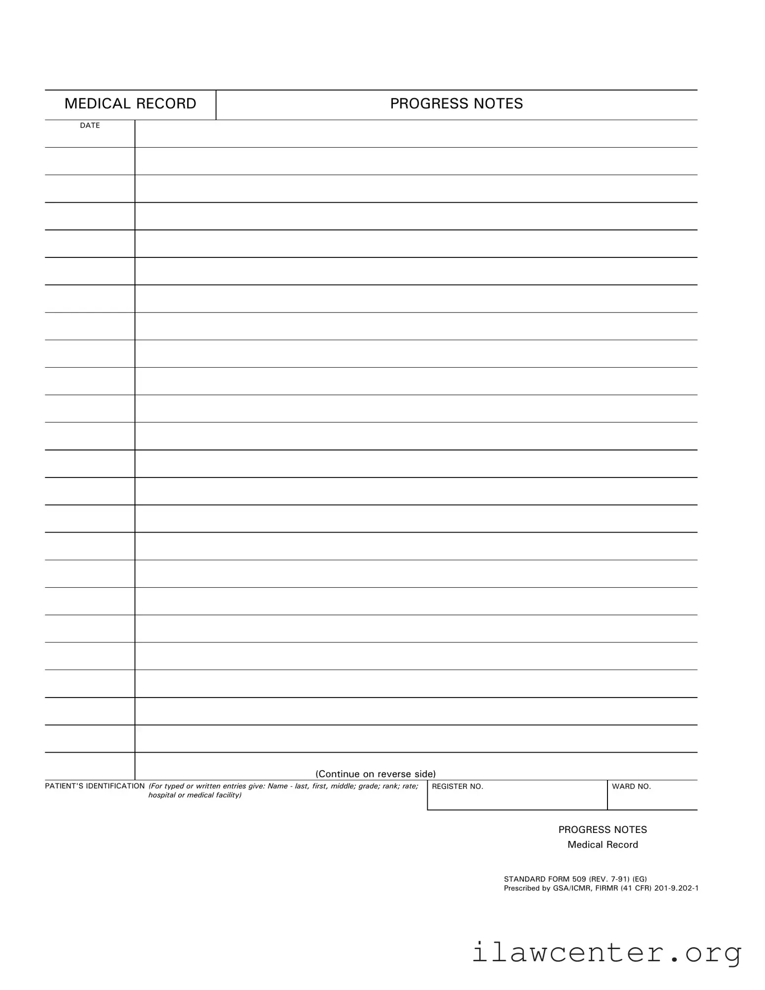 Progress Notes PDF Template