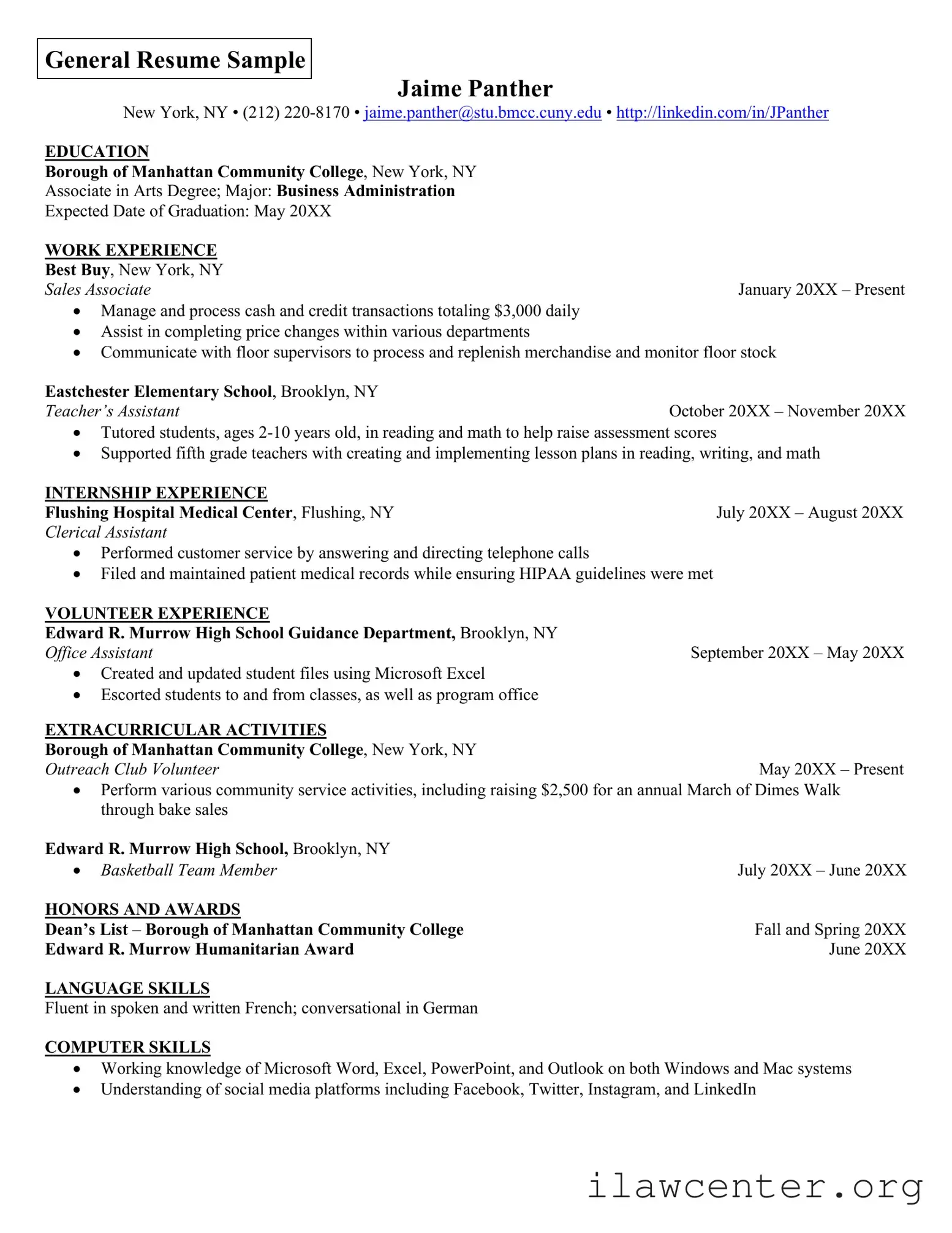 Resume PDF Template