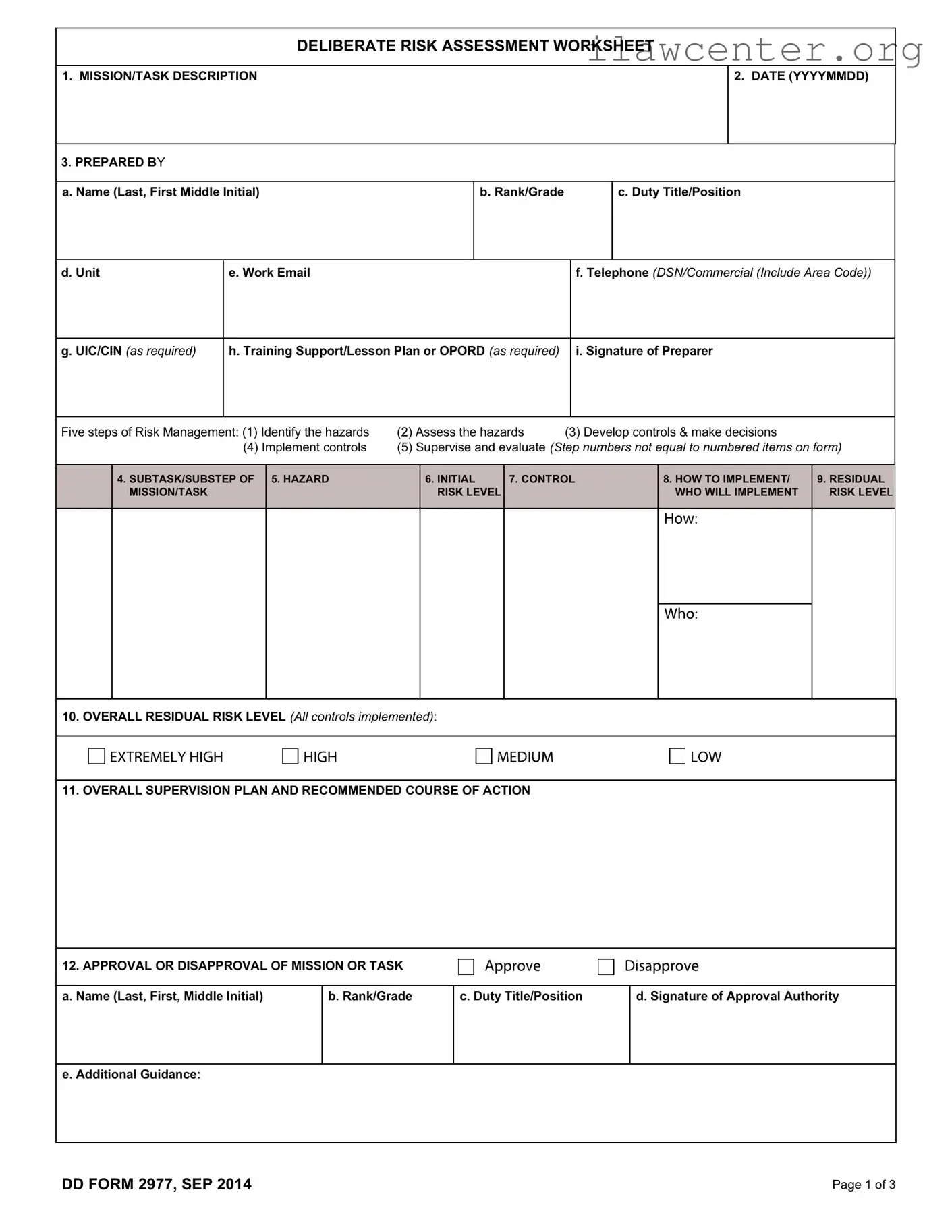 Dd 2977 PDF Template