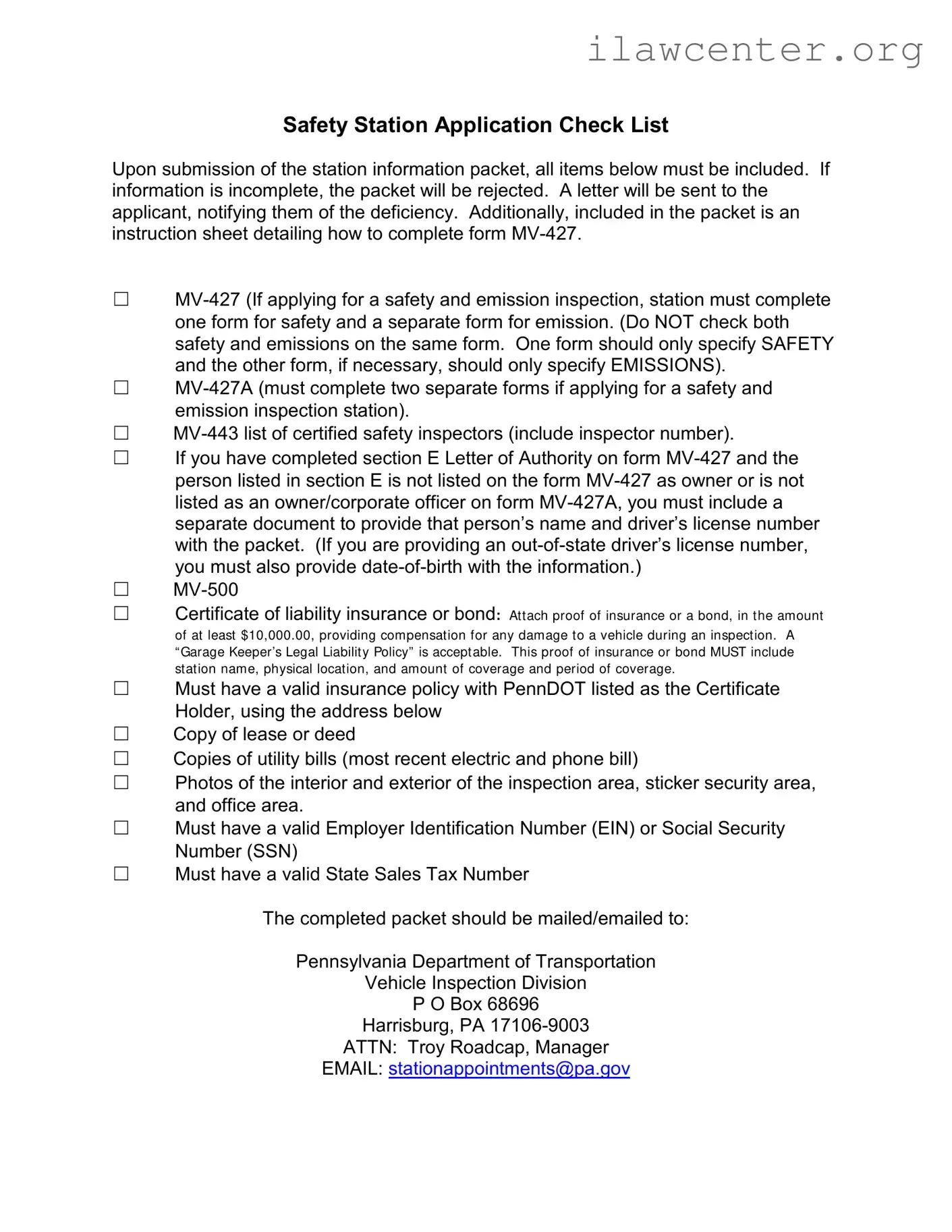 Mv 427 Penndot PDF Template